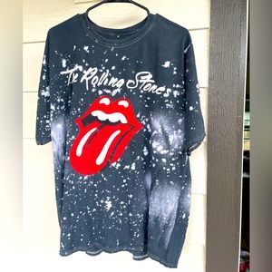 Rolling Stones bleach splattered tee